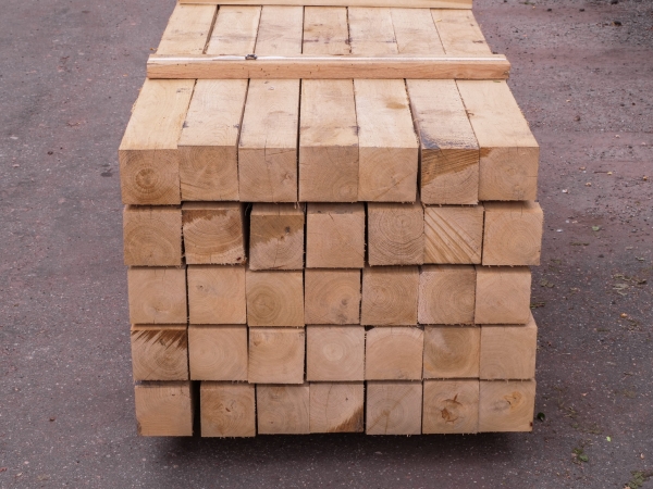 Fresh Sawn Oak Beams 100х100х2400 mm, green oak